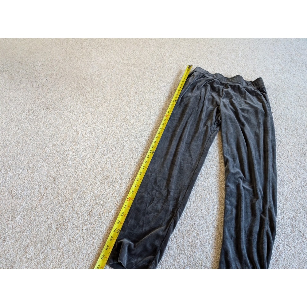 Cable & Gauge Women Gray Velour Track Pants Joggers Medium - Picture 6 of 10